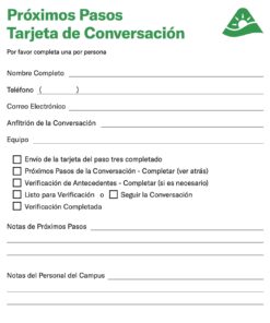 Conversation Card: Step 3 - Spanish